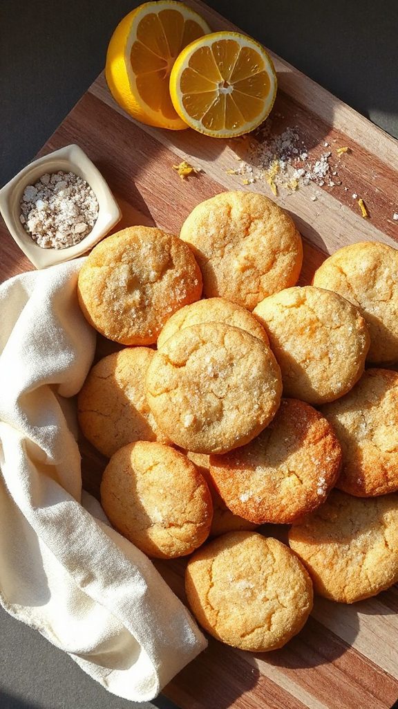 lemon cookies with fleur de sel