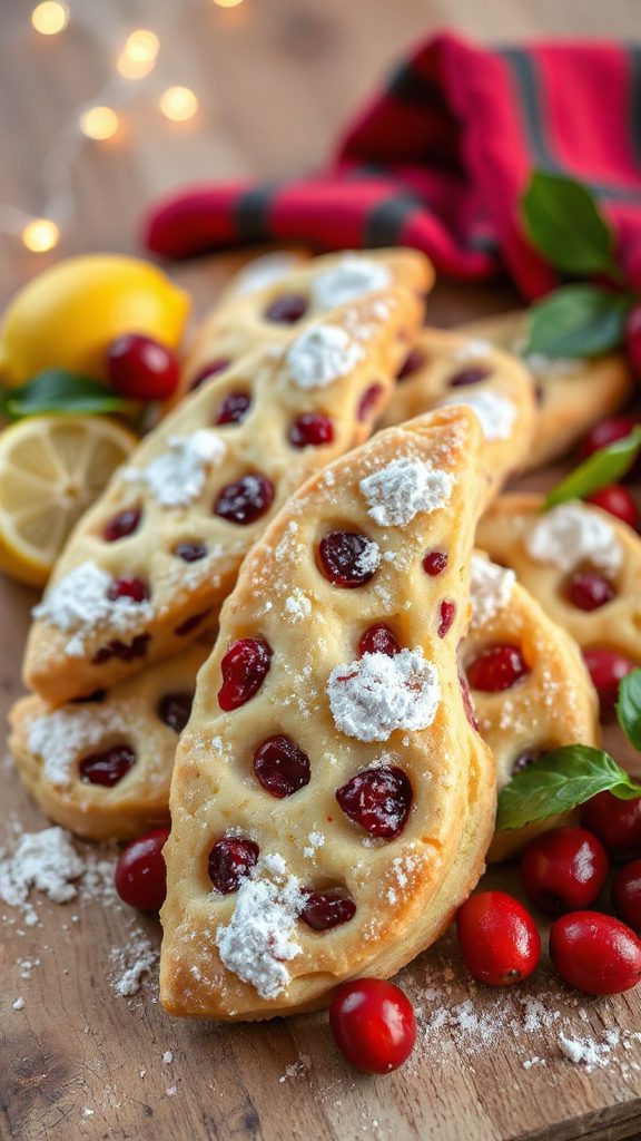 lemon cranberry biscotti delight