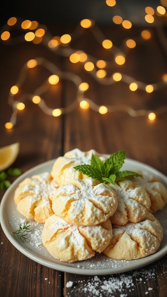 lemon flavored crinkle cookies