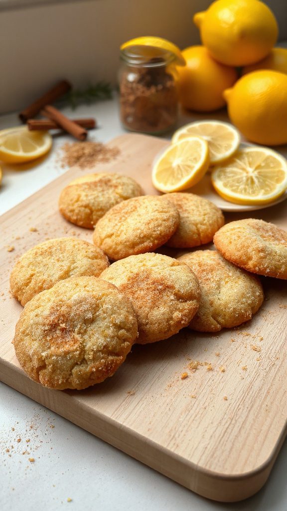 lemon infused snickerdoodle cookies