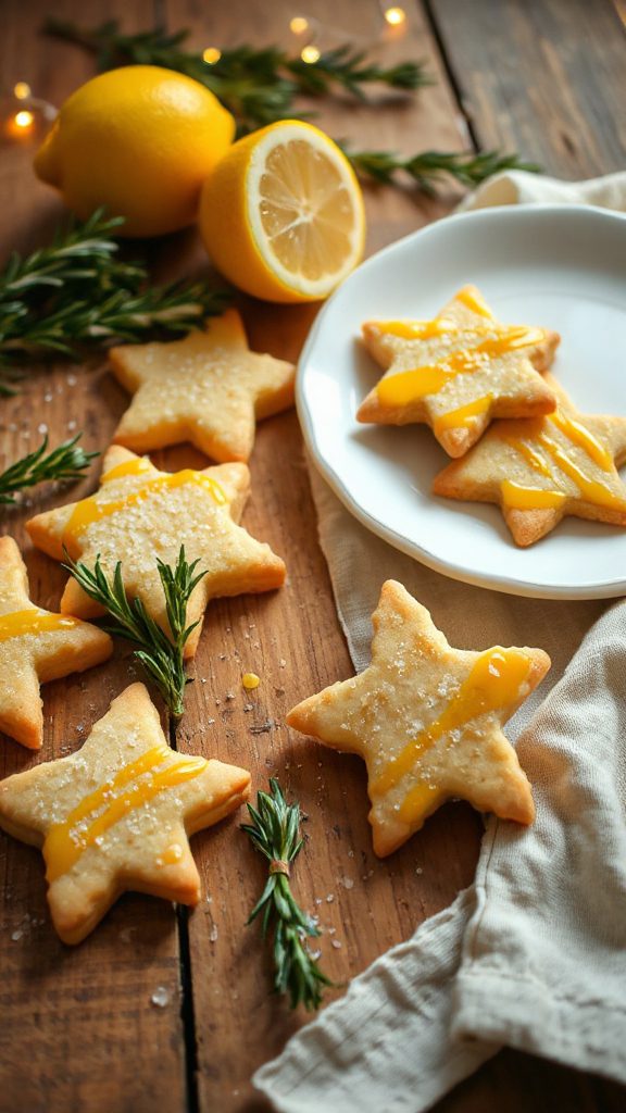 lemon rosemary shortbread cookies lemon rosemary shortbread cookies