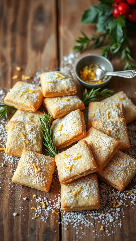 lemon rosemary shortbread cookies