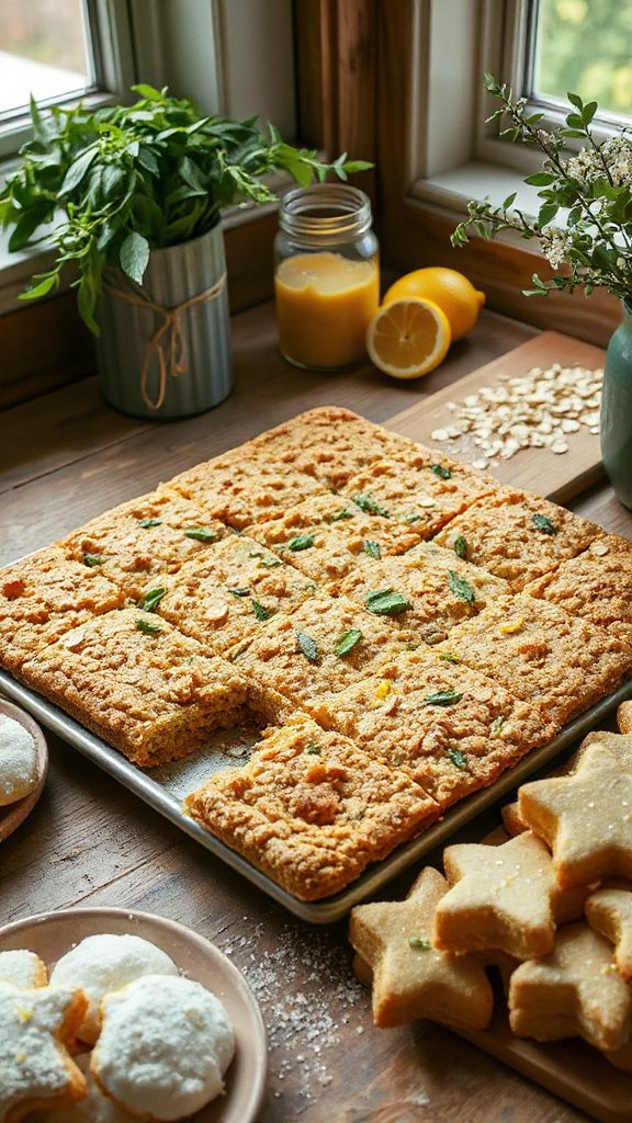 lemon verbena oatmeal bars