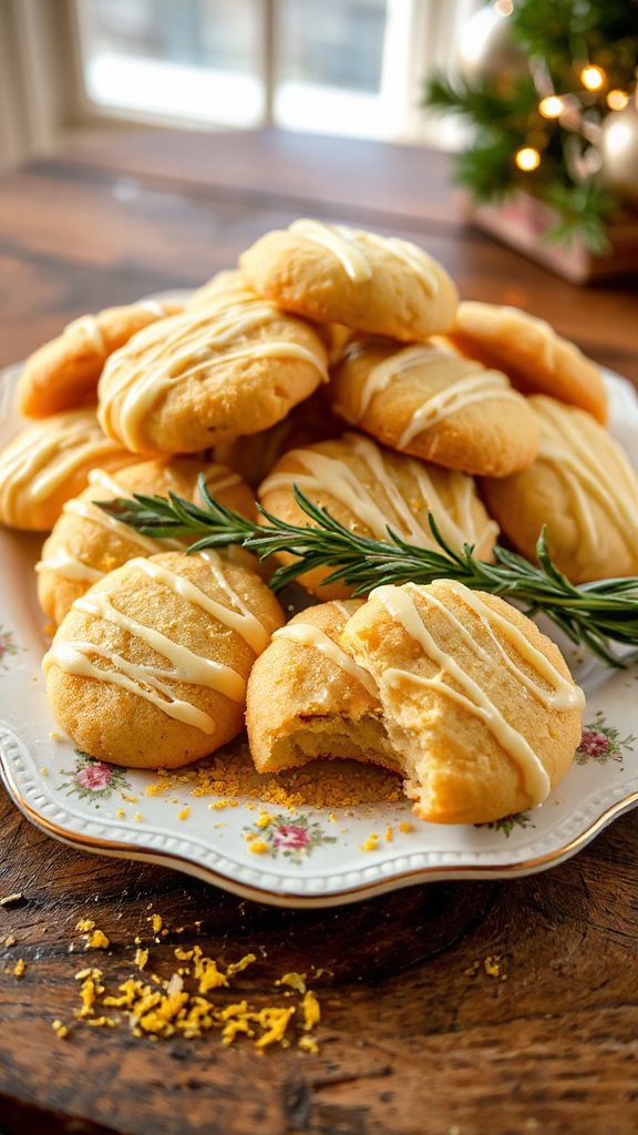 lemon white chocolate shortbread cookies