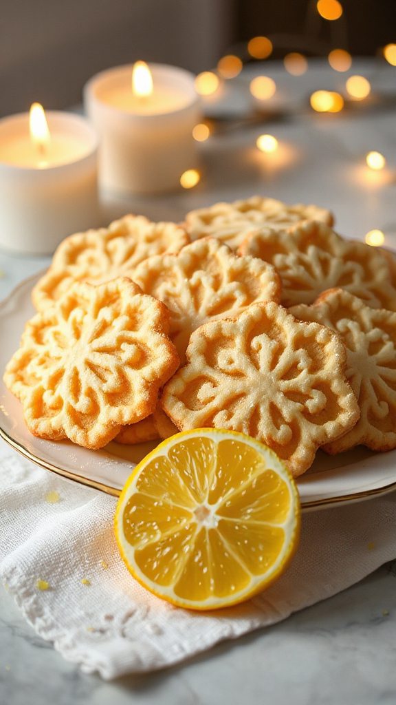 lemon zest lace cookies