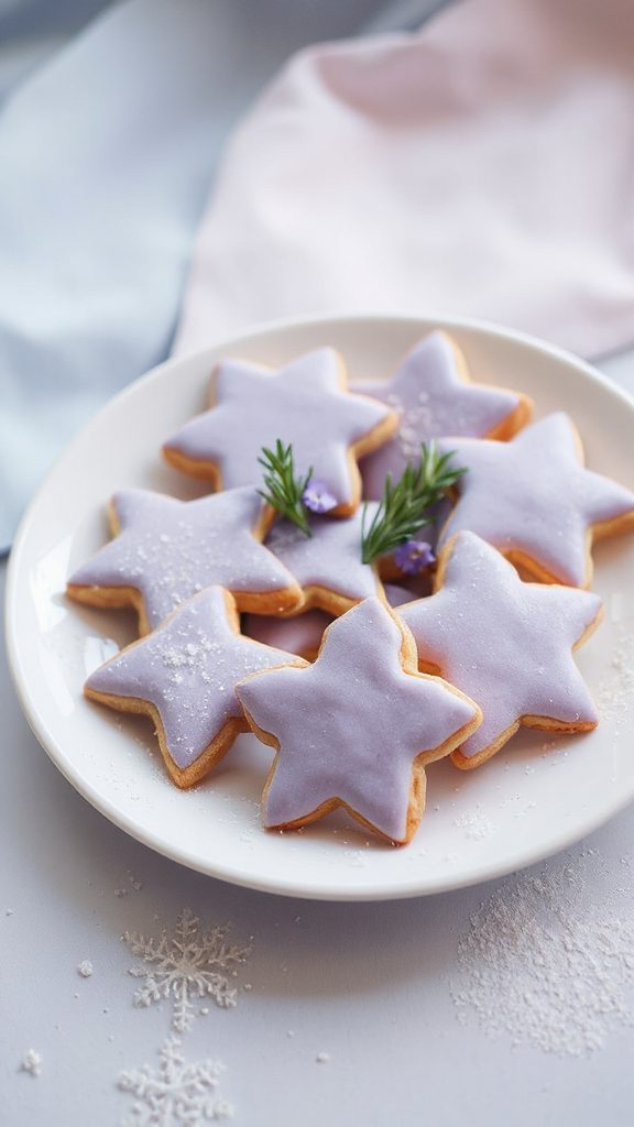 light purple spritz cookies