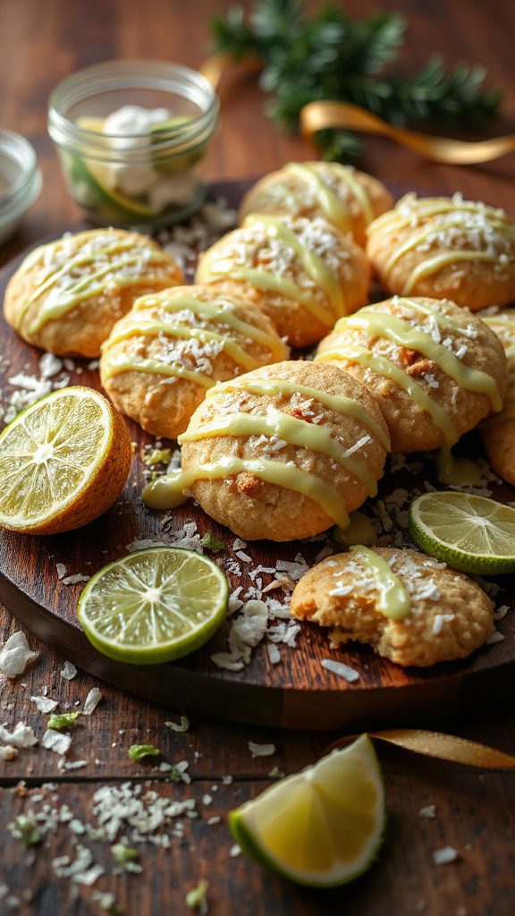 lime almond coconut cookies