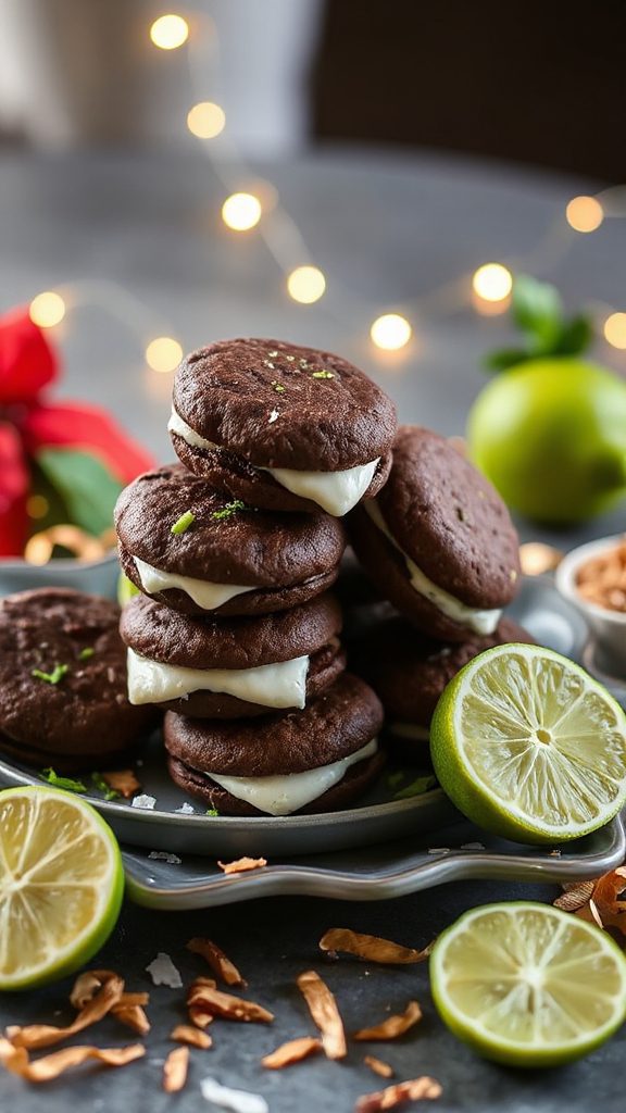 lime coconut chocolate cookies