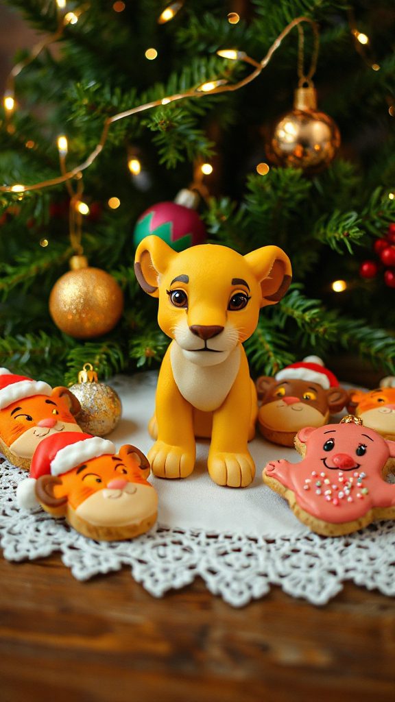 lion themed festive cookies