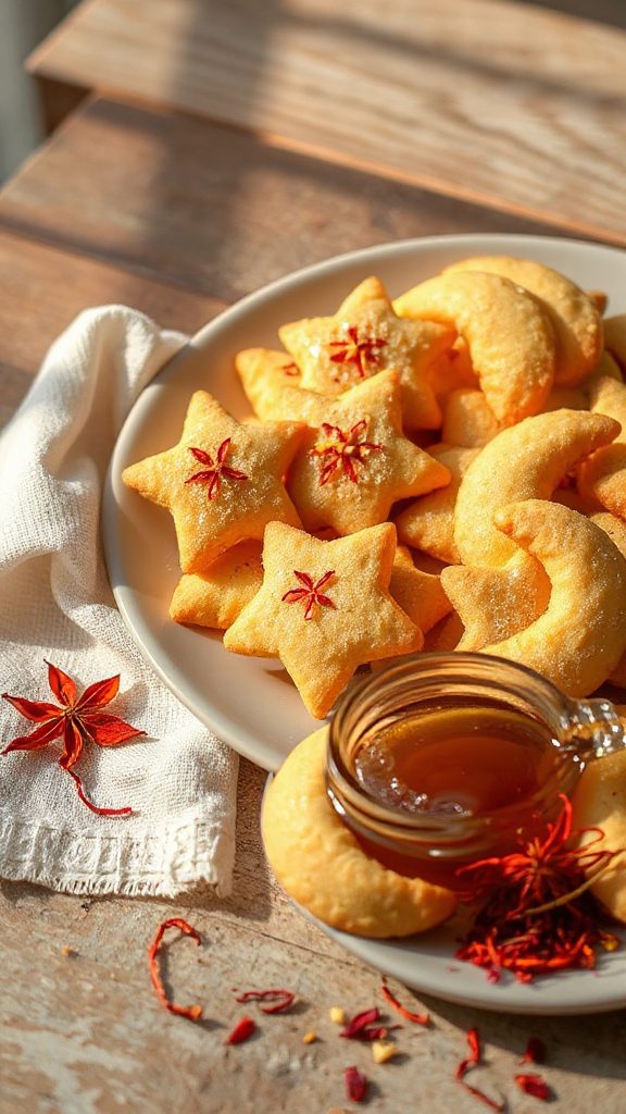 luxurious saffron honey cookies