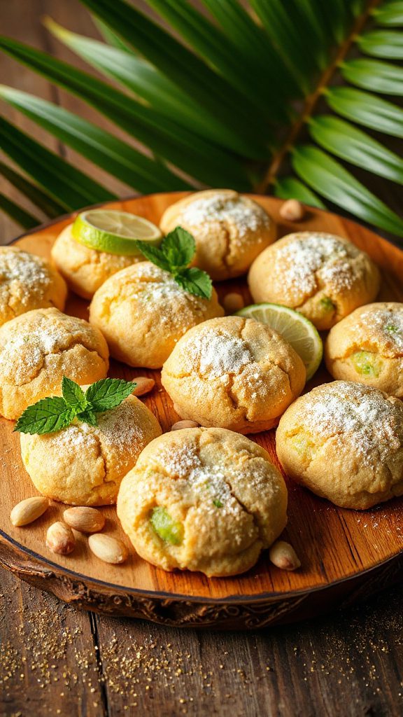 macadamia lime shortbread cookies