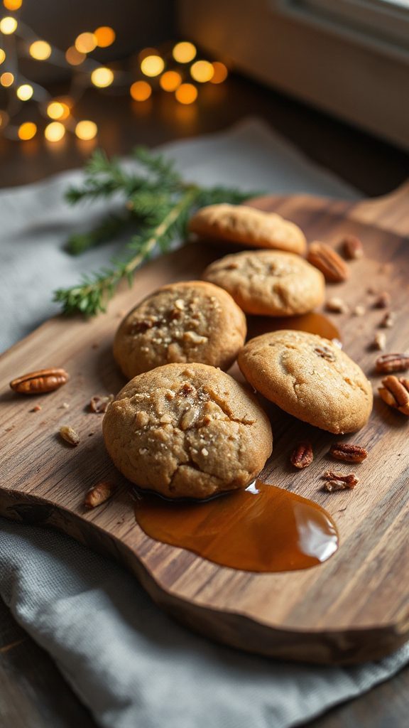 maple coriander pecan cookies