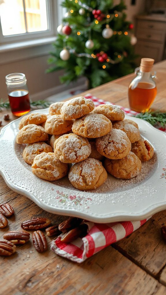 maple pecan buttery cookies