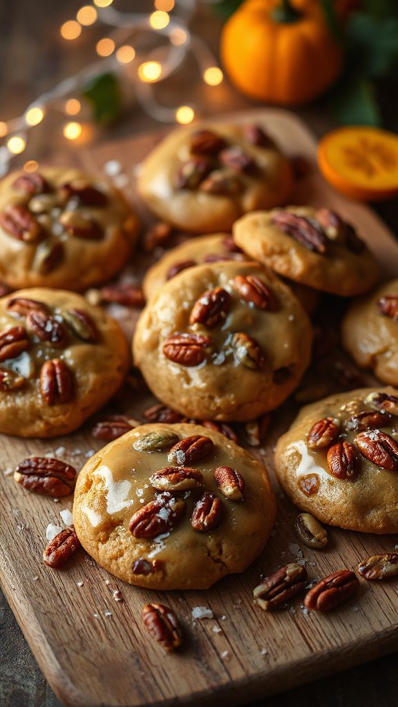 maple pecan holiday cookies