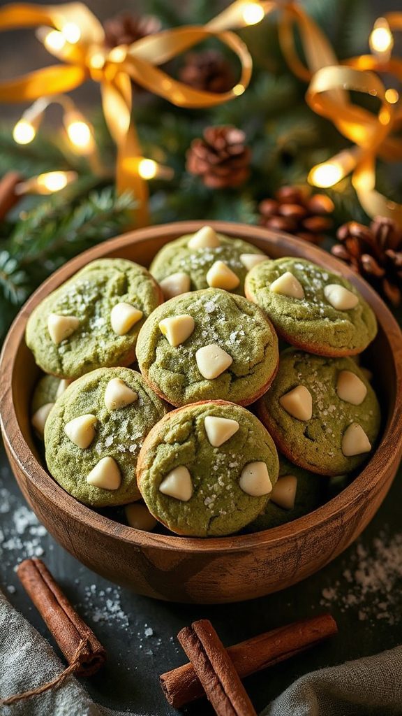 matcha white chocolate cookies