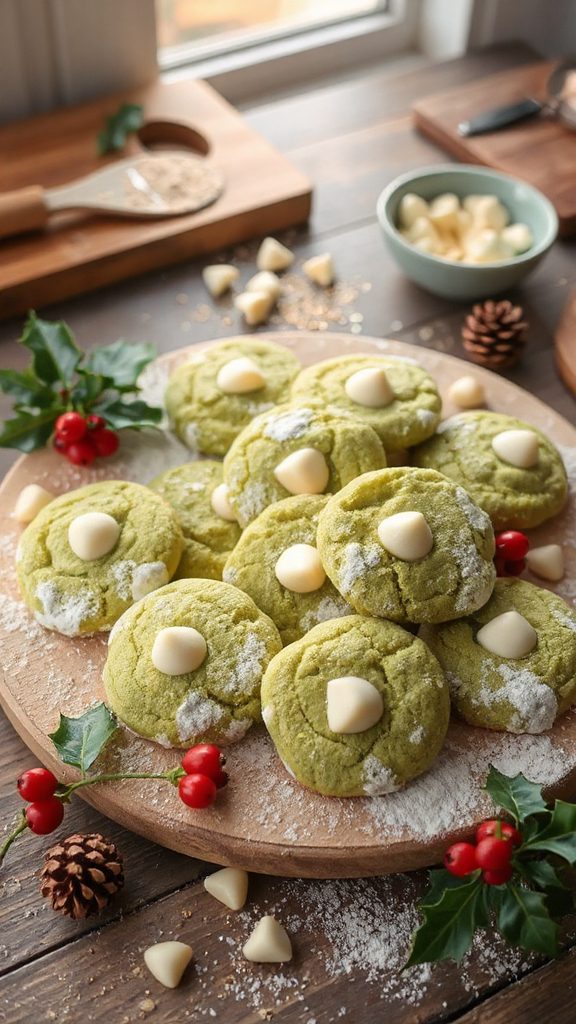 matcha white chocolate cookies