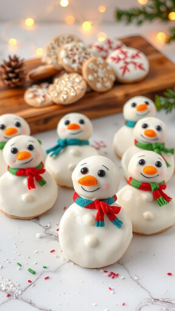 melted snowman sugar cookies