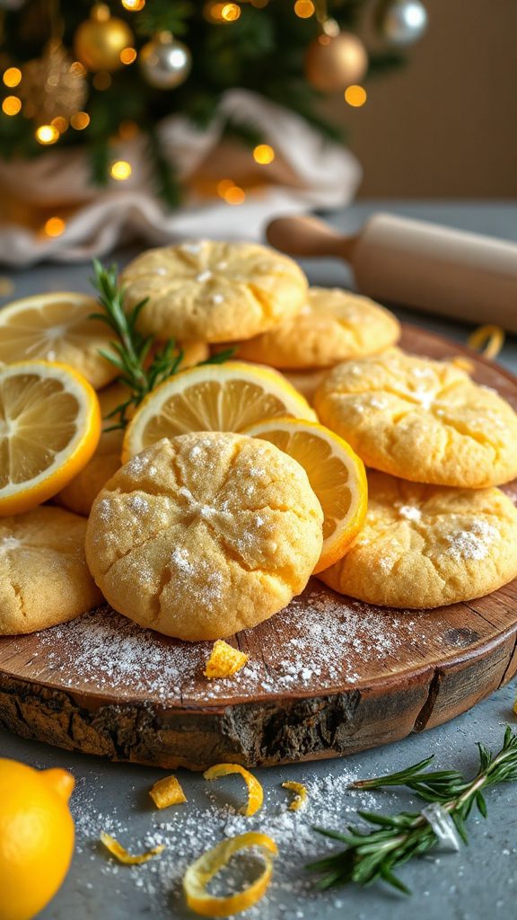 meyer lemon crinkle cookies