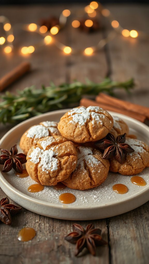 miniature spiced holiday cookies