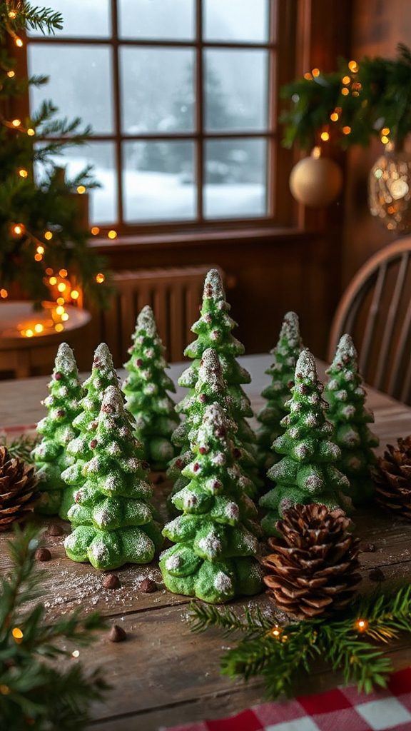mint chocolate tree cookies mint chocolate tree cookies