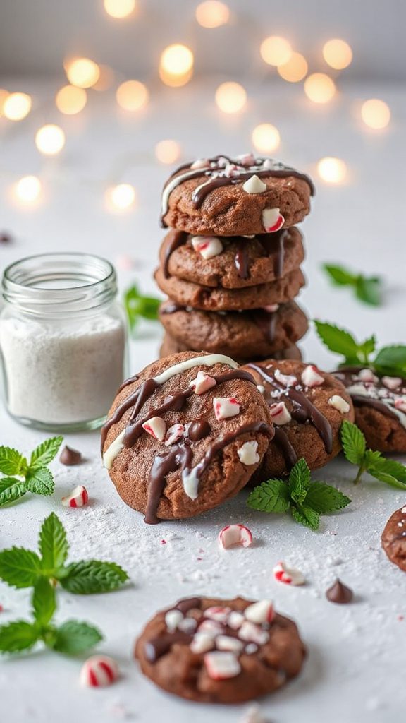 minty chocolate chip cookies