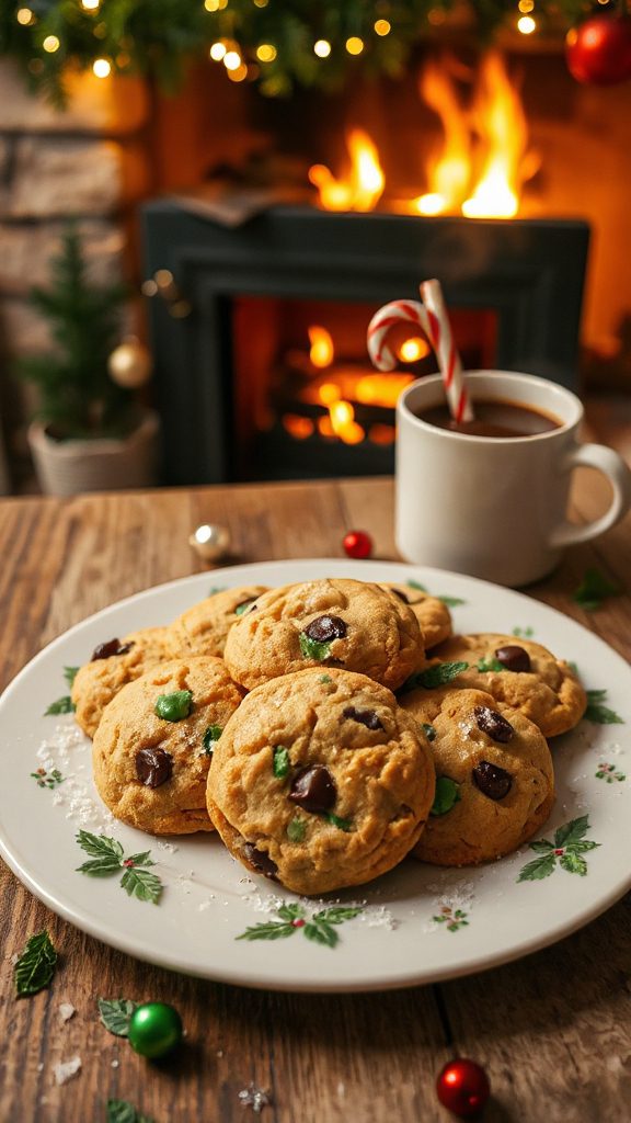 minty chocolate chip cookies