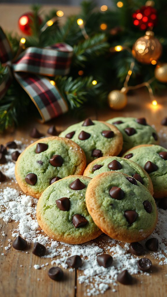 minty chocolate chip cookies