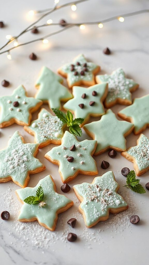 minty chocolate chip cookies