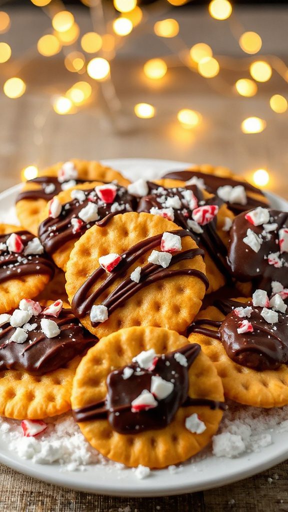 minty chocolate cracker treats minty chocolate cracker treats