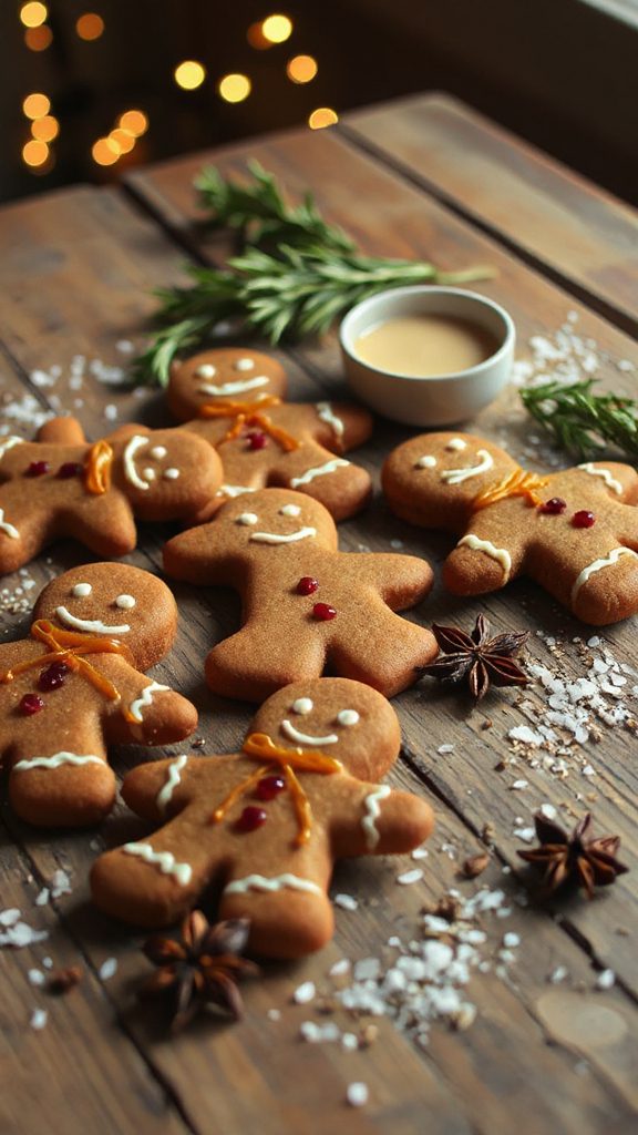 miso gingerbread holiday cookies