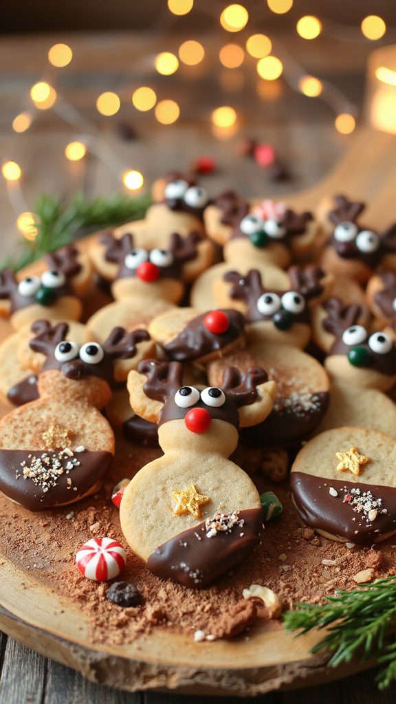 no bake festive reindeer cookies