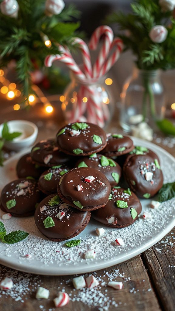 no bake mint chocolate cookies