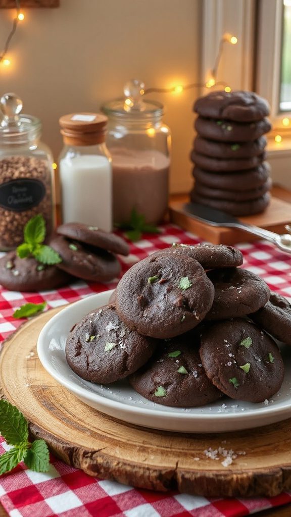 no bake mint chocolate cookies