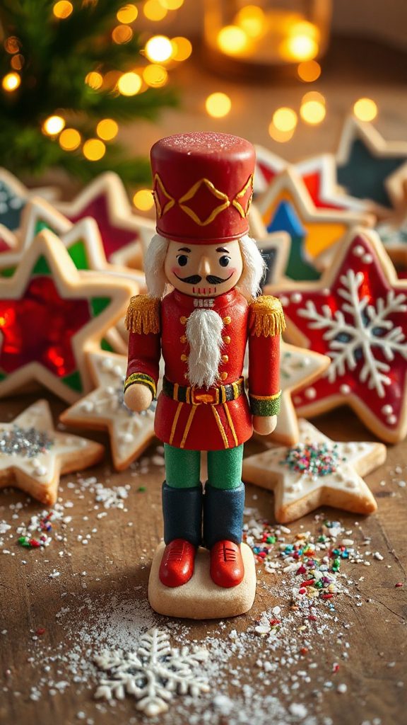 nutcracker shaped festive cookies