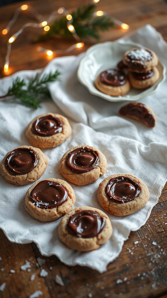 nutella caramel sea salt cookies