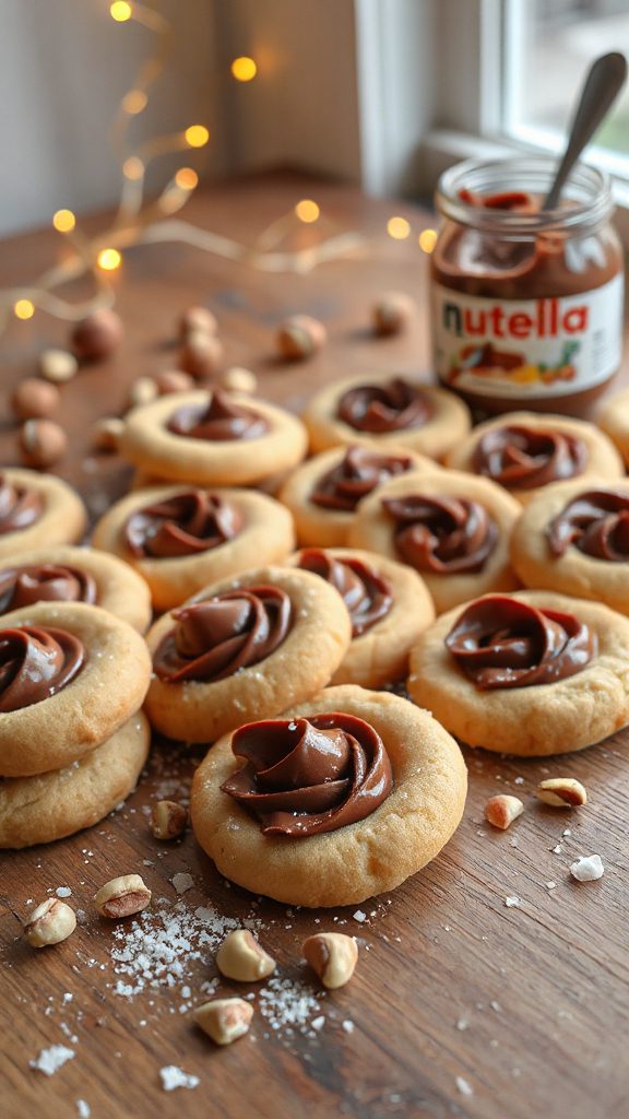 nutella filled buttery cookies