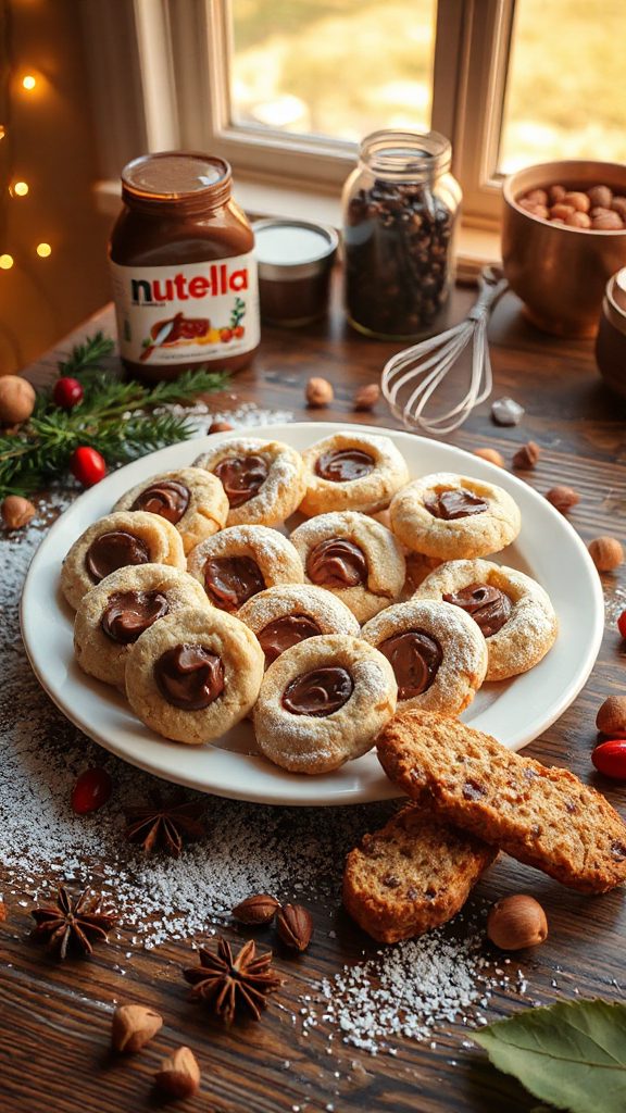 nutella infused crunchy biscotti