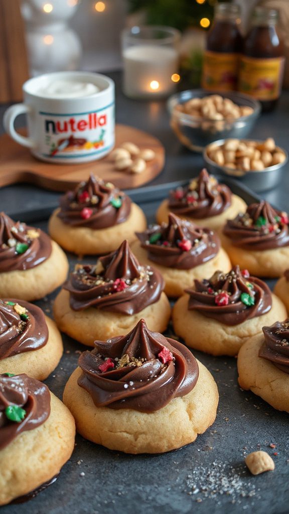 nutella topped sugar cookies