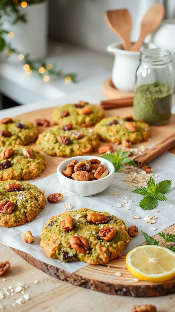 nutritious spirulina oatmeal cookies