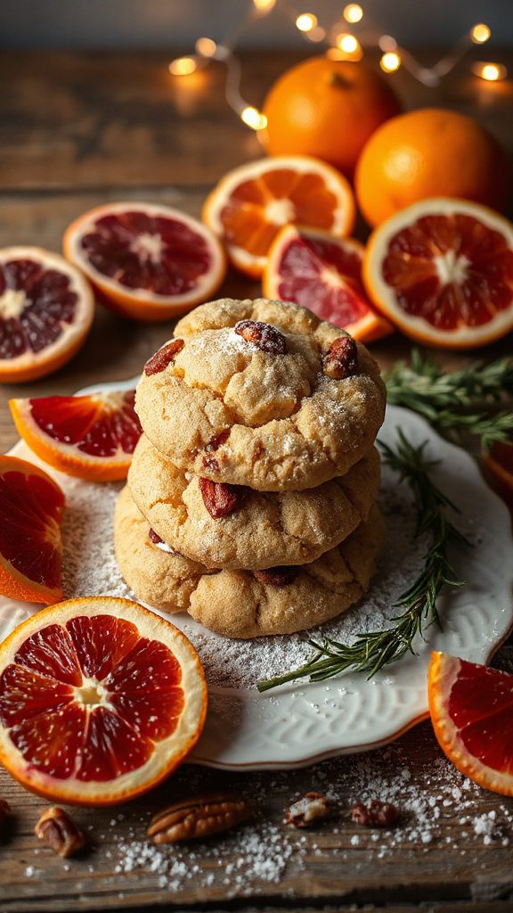 nutty citrus pecan cookies