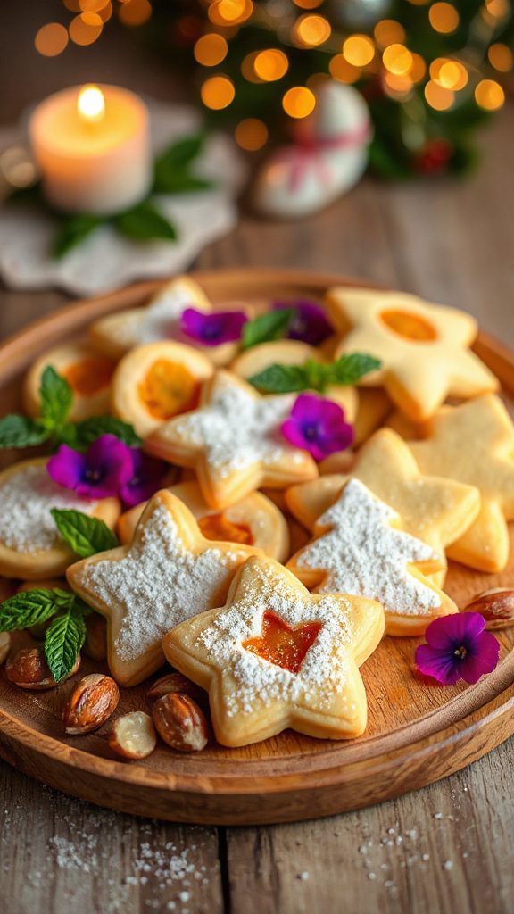 nutty cookies with passion fruit