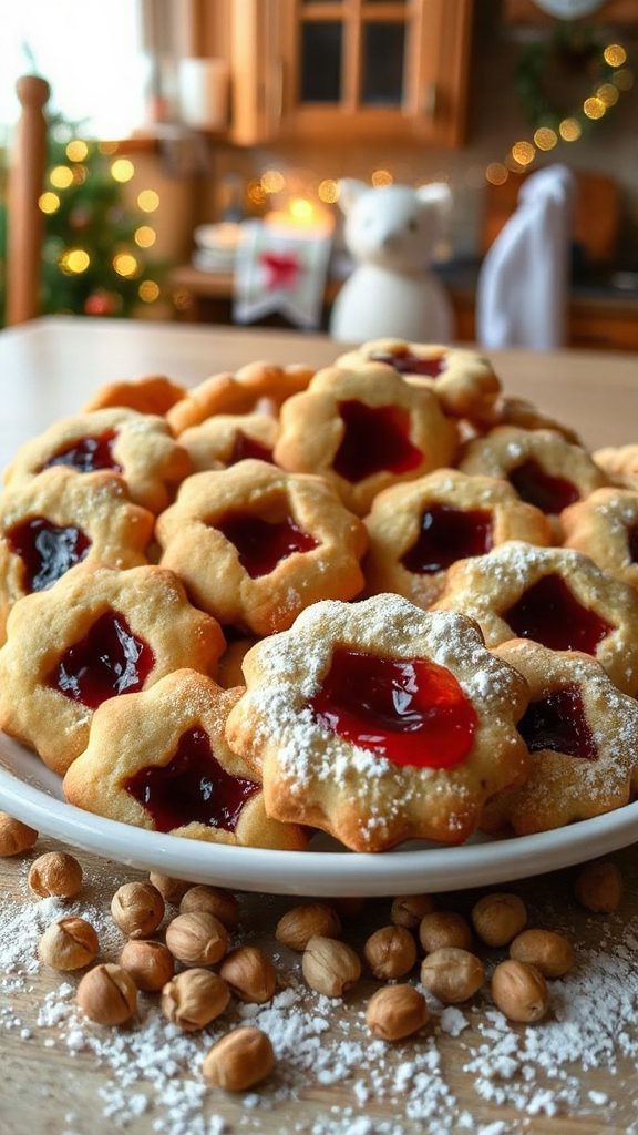 nutty hazelnut jam cookies