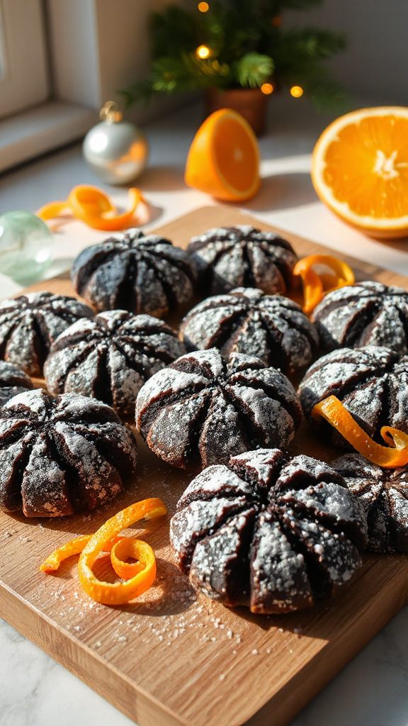 orange zest black sesame cookies