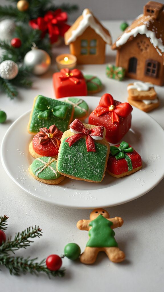 ornament shaped holiday gift cookies