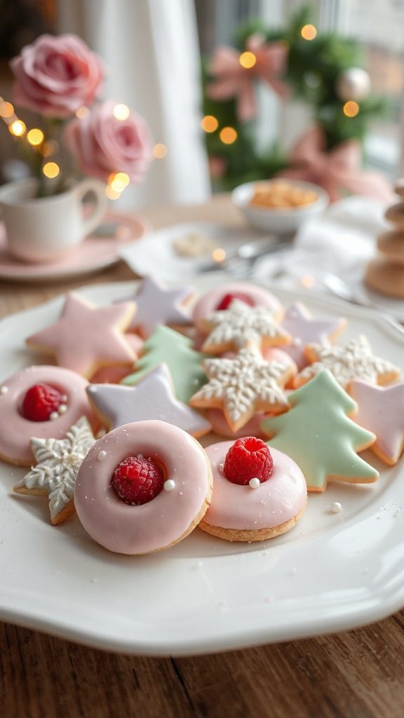 pale pink raspberry cookies