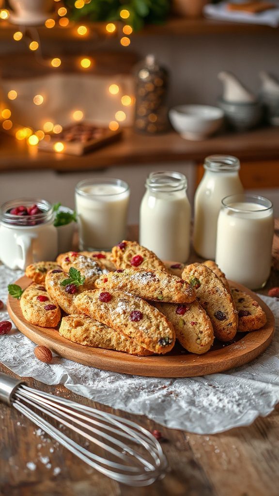 pea milk holiday biscotti
