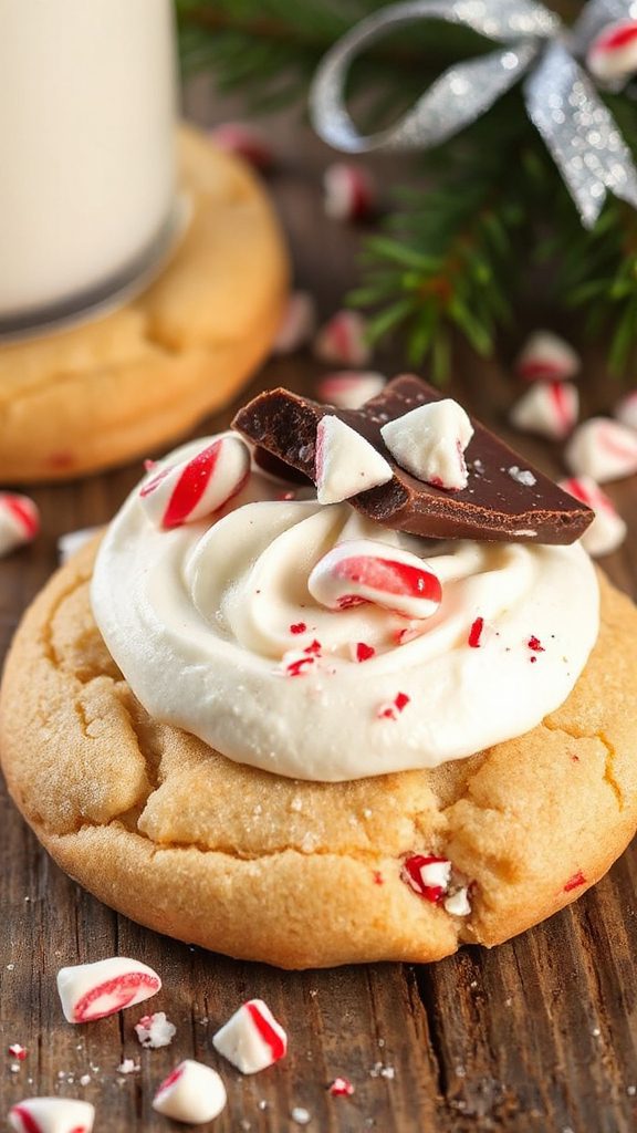 peppermint bark cheesecake cookies