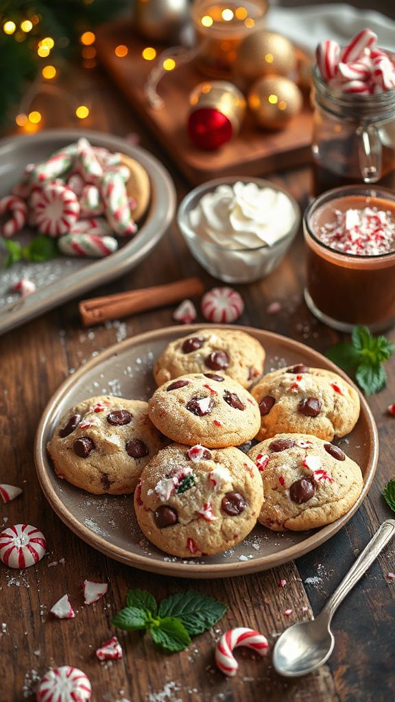 peppermint chocolate chip cookies