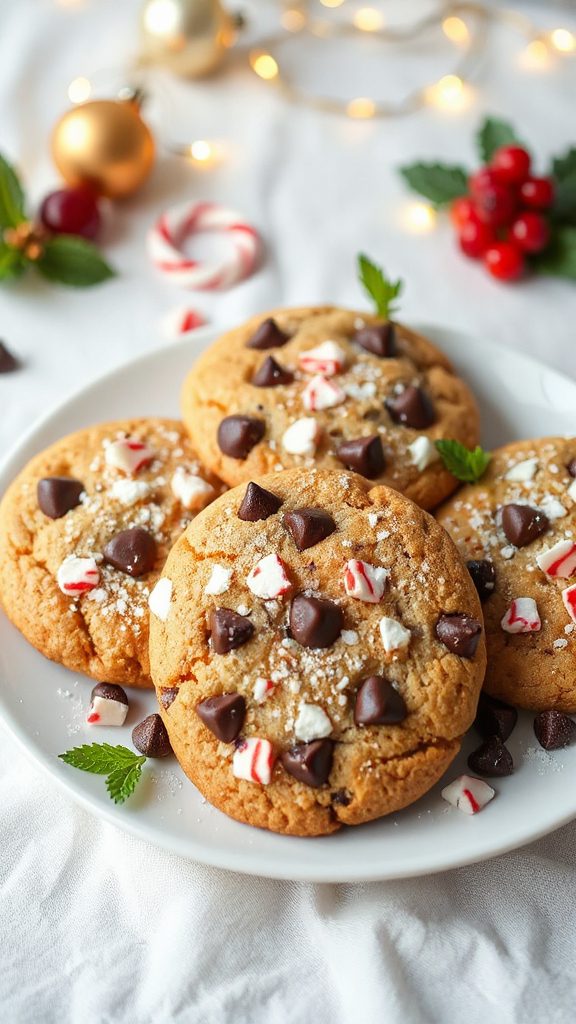 peppermint chocolate chip cookies