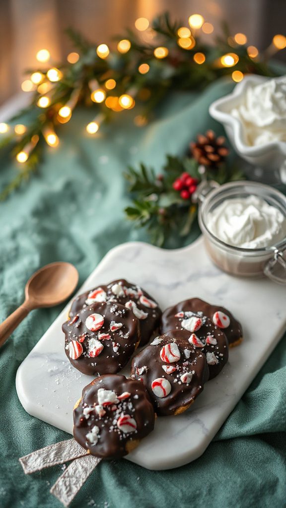 peppermint chocolate holiday cookies